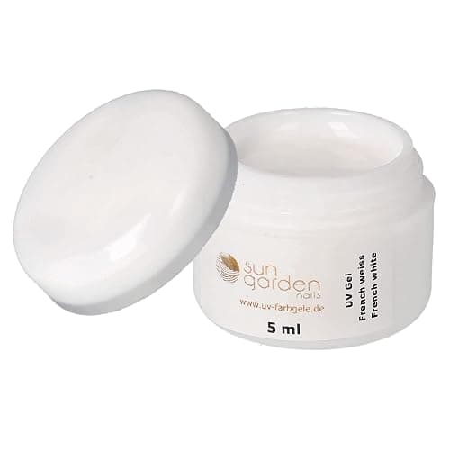 Sun Garden Nails UV Classic Frenchgel White 5ml – Weißes UV Nagelgel mittelviskos – French Gel für Nageldesign & Gelmodellage – Hohe Deckkraft – Studio Qualität Nail Design Gel Weiß - Image 1