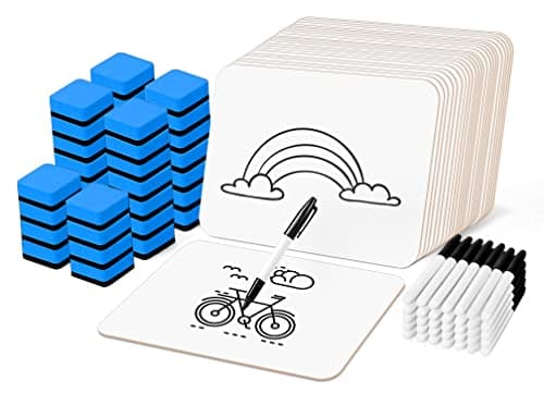 Dry Erase LapBoards, PANDRI 36 Pack Double Sided 12.5 x 9 Inch Dry Erase Boards with 36 Erasers and 36 Markers, Whiteboards for Office Students Classroom Teacher Supplies - Image 1