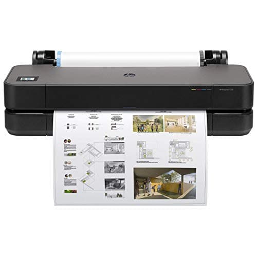 HP DesignJet T230 Large Format 24-inch Plotter Color Printer, Includes 2-Year Warranty Care Pack (5HB07H), Black - Image 1