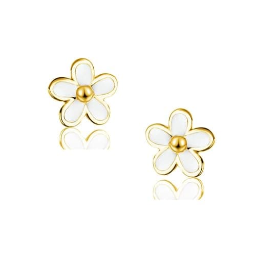 SLUYNZ Solid 925 Sterling Silver Little Daisy Earrings Studs for Women Teens Petite Flowers Studs Earrings - Image 1