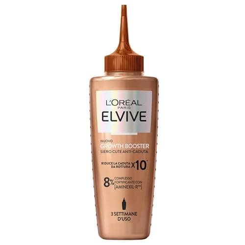 L'Oréal Paris Elvive Siero Cute Anti-Caduta, Per Capelli Tendenti alla Rottura, Rinforza i Capelli Esistenti e Ne Stimola la Crescita, Con Complesso Fortificante Aminexil-R, Growth Booster, 102 ml - Image 1