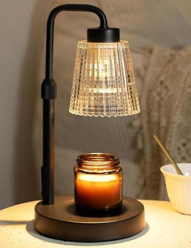 Candle Warmer Lamp with Timer & Dimmer – Adjustable Height Wax Melter for Scented Jar Candles – Flameless Electric Candle Heater for Home Fragrance & Gifts (Black) - Image 1