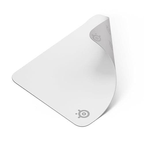 SteelSeries QcK Cloth Gaming Mouse Pad - Exclusive Micro-Woven Surface - Optimized for Gaming Sensors - Maximum Control - Size M - White - Image 1
