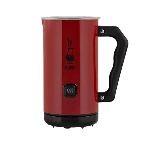 Bialetti Milk Frother Elettrico, Montalatte per Cappuccino, Capacità 150 ml Cappuccino o 300 ml Latte Caldo, Rosso - Image 1