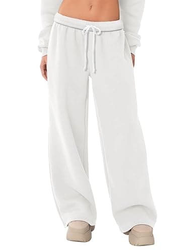 HeSaYep Women's Fleece Lined Sweatpants Wide Leg Thermal Winter Warm Baggy Sweat Pants with Pockets - Image 1