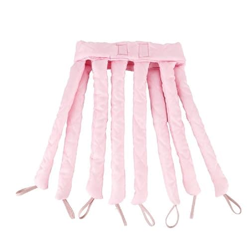 Tirdkid Pink Heatless Curling Rod Headband, 2025 New Upgraded Eight Claw Design Heatless Curler with Removable & Adjustable Heatless Curls - Image 1