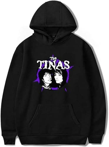 Tufusiur Jake Webber Collection Tina Merch Unisex Hip Hop Drawstring Pocket Hooded Sweatshirt - Small - Black - Image 1