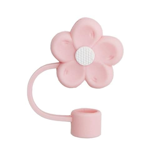 EIRZNGXQ Straw Cover for Stanley Cup, Cute Straw Topper for Stanley Cup Accessories,10mm/0.4in Silicone Flower Straw Covers Caps Toppers, Dust-Proof Reusable Straw Cover Cap - Image 1