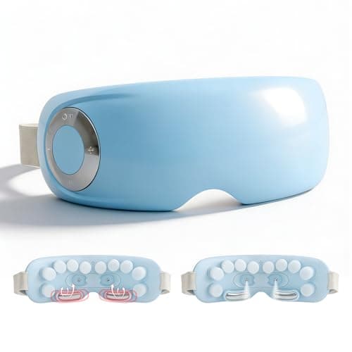 YOEYOU Eye Massager with Water Mist & Heat Therapy, 4 Modes Bluetooth Device for Dry Eyes, Eye Strain Relief, Sleep Aid, Gift for Women Men - Image 1