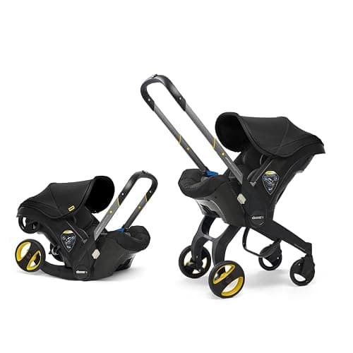 Doona+ Baby Car Seat & Travel Stroller Nitro Black - Convertible 0+ Car Seat and Pram with 5 Point Safety Harness - Ergonomic Pushchair and Travel System - ISOFIX Base Sold Separately - Image 1