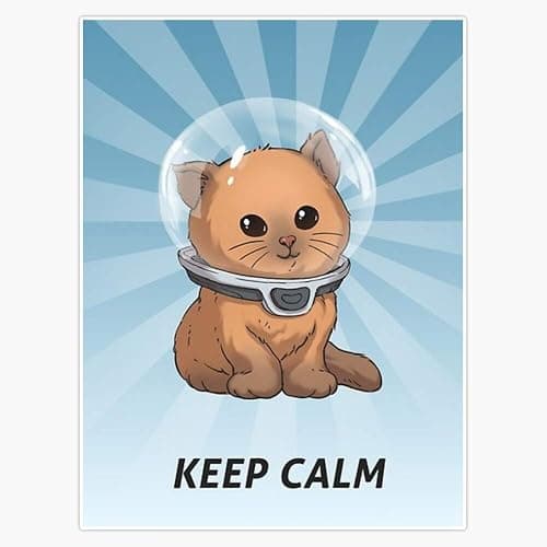 Subnautica "Keep Calm" Posters Official Sticker Outdoor Rated Vinyl Sticker Decal for Windows, Bumpers, Laptops or Crafts 5" - Image 1