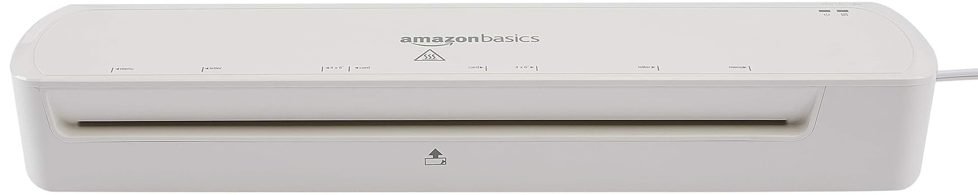 Amazon Basics 12-Inch Thermal Laminator Machine, Easy to Use for Home Office or School, 12-Inch, White - Image 1