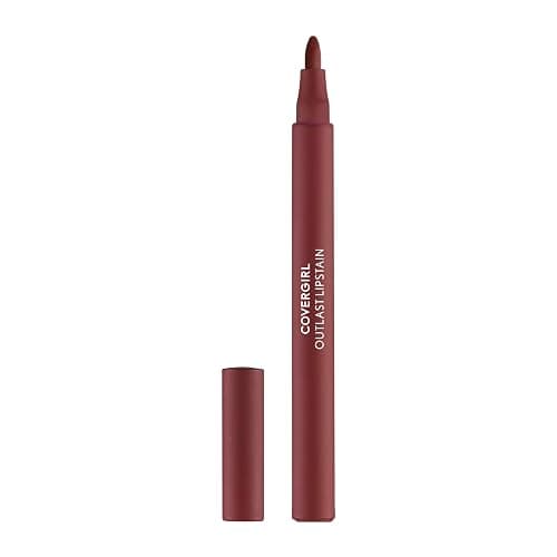 Covergirl Outlast, 45 Brazen Raisin, Lipstain, Smooth Application, Precise Pen-Like Tip, Transfer-Proof, Satin Stained Finish, Vegan Formula, 0.06oz - Image 1