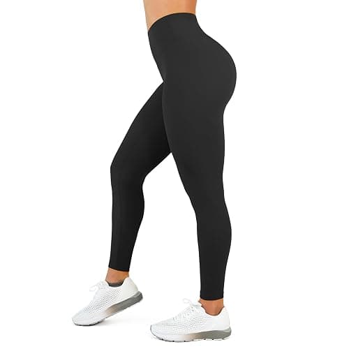 High Waisted Leggings for Women - No Front Seam Tummy Control Yoga Pants for Workout Running No See Through - Image 1