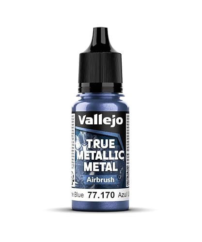 Vallejo - Ultramarine Blue Airbrush | True Metallic Metal TMM | Acrylic Colors for Painting Metal Effects on Fantasy, Historical, and Wargaming Miniatures | 18 ml (0.6 fl.oz.) - Image 1