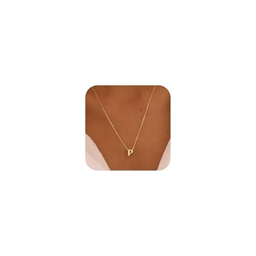 CUEZIY Initial Necklaces for Women Bubble Gold Silver Letter Necklace Dainty Personalized Charm Pendant Name Necklace Cute Non Tarnish Fashion Accessories Teen Gift Trendy Stuff Jewelry Gifts - Image 1