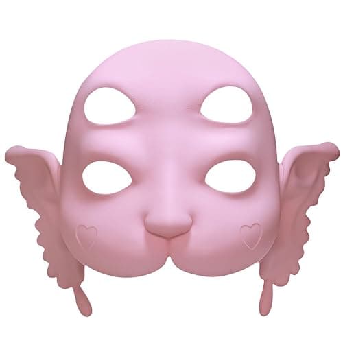 Yipintang Mel 3D Portals Mask for Adults Cry Baby Doll or Anime Mask for Fans, Snap-on Installation with Elastic Headband - Pink - Image 1