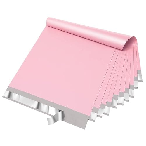 Fuxury Poly Mailers 12x15.5Inch 50 Pcs, Heavy Duty Shipping Bags for Clothing, Strong Adhesive Shipping Envelopes for Small Business, Self Seal Mailers Poly Bags Mailing Envelopes,Light Pink - Image 1
