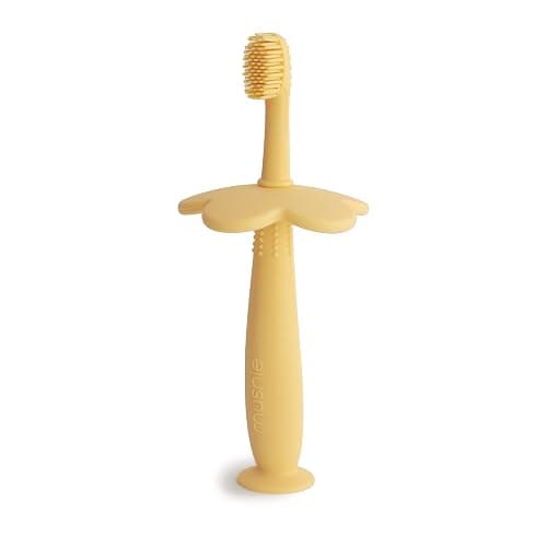 mushie Flower Toddler Training Toothbrush (Daffodil) - Image 1