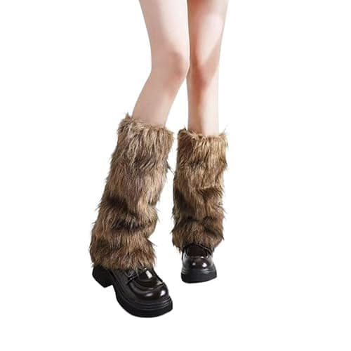 YVRUXIKN Fuzzy Leg Warmers for Women, Warm Fuzzy Boot Cuff Boot Sleeves Leg Warmers for Party Costume Halloween Christmas - Image 1