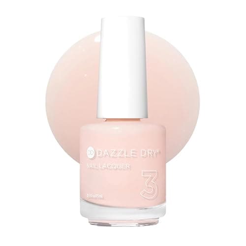 Dazzle Dry Nail Lacquer (Step 3) - Livin' La Vida Yoga - A soft and pale creamy pink with a hint of diamond dusted shimmer. Semi-sheer cream. (0.5 fl oz) - Image 1