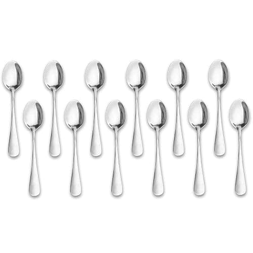 Demitasse Espresso Spoons,12-piece Mini Coffee Tiny Stainless Steel Spoons Bistro Small Spoons for Dessert, Tea, Appetizer(4.7Inch)… - Image 1