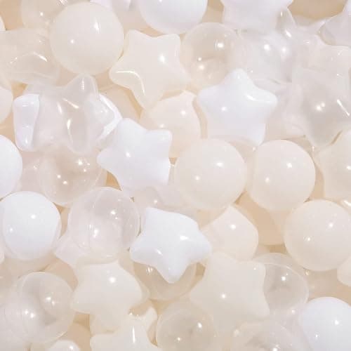 TRENDPLAY Star Ball Pit Balls for Toddlers -50 100 200 Count Star Balls Different Shapes, Non-Toxic Plastic Balls for Safe Play, Boys Girls Festival Party Decoration - Image 1