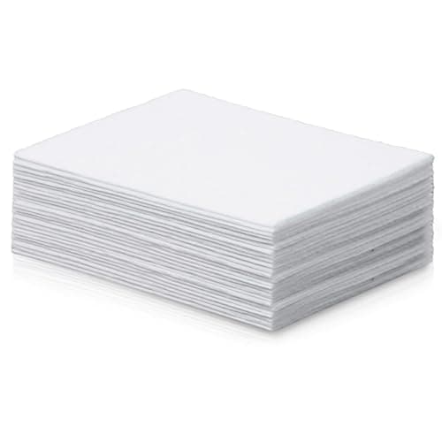 15 Pcs White Felt Fabric 30 x 20 cm - 1mm Thin Fuzzy Polyester for Sewing, Patchwork, Crafts - Halloween Christmas DIY Projects (White) - White - Image 1