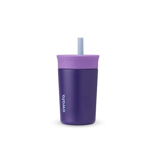 Owala Tumbler Kids Stainless Steel Water Bottle 12 oz Peacock Palace | Insulated | Spill-Resistant Lid | Reusable Straw | Double-Wall Vacuum Insulation | Cup-Holder Friendly - Image 1