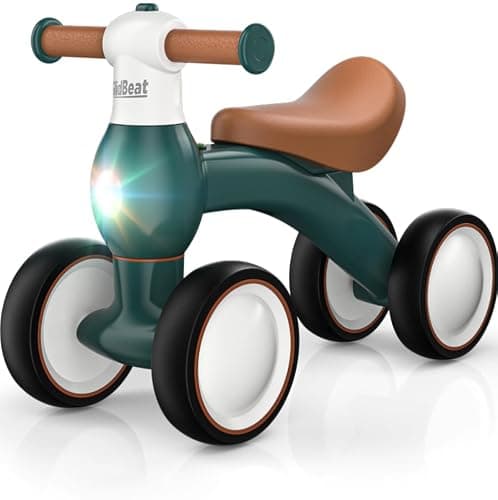 Baby Balance Bike 1 Year Old with Colour Lights, Toddler bike for Boys Girls 1st Birthday Gifts, Baby Bike Ride On Toys Age 10-24 Months, Baby Walker No Pedals 1-2 Year - Image 1
