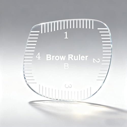 3Pcs Hair Stroke Brow Mapping Ruler Arch Eyebrow Ruler Emplate 1 Minute Fast Drawing Guide Tool Reuse Acrylic Tattoo Pmu Permanent Makeup Hairstroke Stencil (Round-Shaped/3pcs) - Image 1
