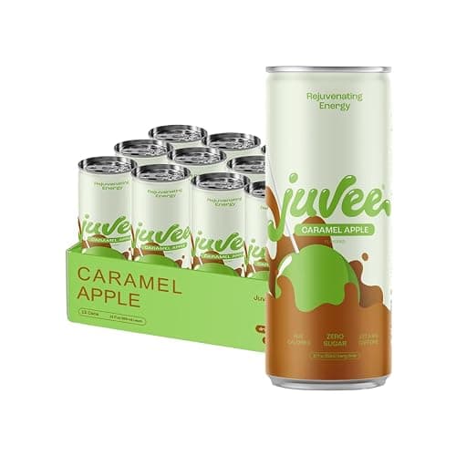 Juvee Rejuvenating Energy Drink – Sugar Free Caramel Apple Flavor, 12 oz Cans (12-Pack) – 128mg Natural Caffeine, Zero Sugar, Low Calorie, Clean Energy & Focus Booster for Daily Use - Image 1