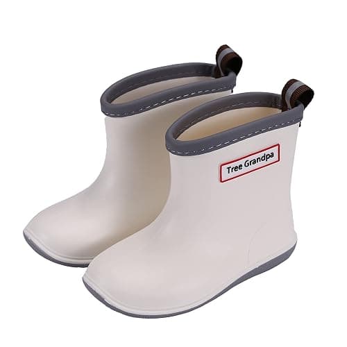 SIZE 6 Tree Grandpa Toddler Rain Boots Baby Kids Easy-on Rain shoes Children Waterproof Shoes for Boys Girls(1-6 Years) - Image 1
