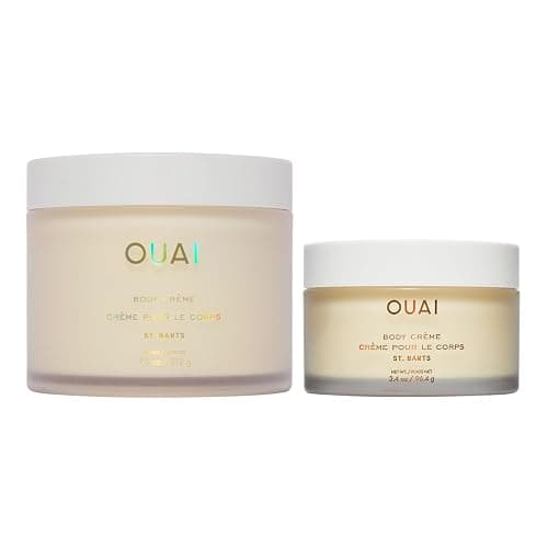 OUAI St. Barts Body Cream Bundle - Hydrating Body Cream with Cupuaçu Butter, Coconut Oil and Squalane - Softens Skin and Delivers Healthy-Looking Glow - Sulfate-Free Skin Care (2 Count, 7.5 Oz/3.4 Oz) - Image 1