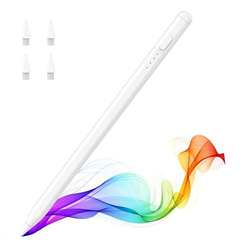 MoKo Pencil for iPad(A16) 11th 10th Gen,USB-C Fast Charging,White | Stylus Pen for 2018-2026 Apple iPad 11/10/9/8/7/6/A16, Mini 7-5, Air M4-M2 11"/13"/5/4/3, Pro 13"/12.9"/11" Tilt Sensitivity - Image 1