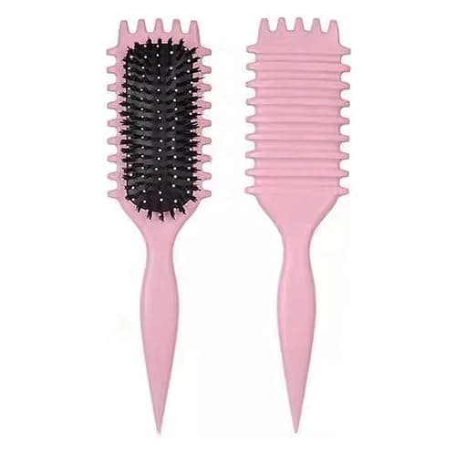 Curl Defining Brush,Newest Boar Bristle Styling Brush for Curly Hair,Detangle, and Enhance Curls for Both Women and Men, Minimizing Pulling (#2, 135g) - Image 1