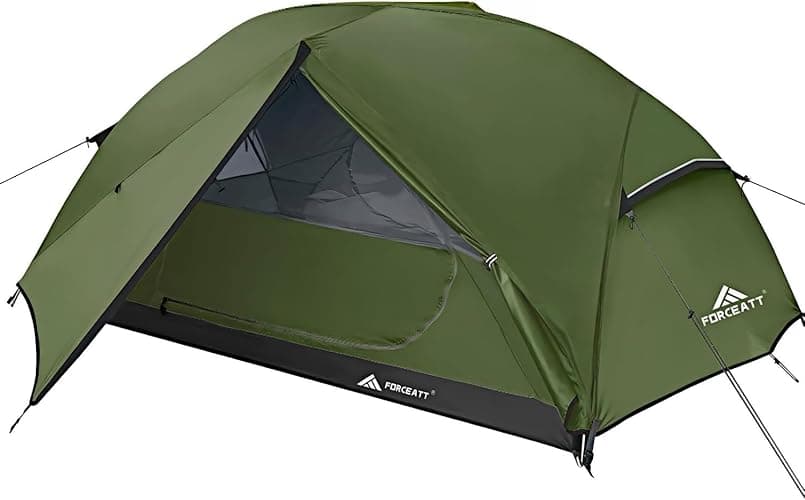Forceatt Tent for 2 and 3 Person is Waterproof and Windproof, Camping Tent for 3 to 4 Seasons,Lightweight Aluminum Pole Backpacking Tent Can be Set Up Quickly,Great for Hiking - Image 1