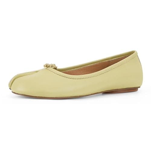 POYOIOR Tabi Shoes Women Split Toe Shoes Wide Width Ballet Flats Comfort Casual Work Shoes for Women Office - Image 1