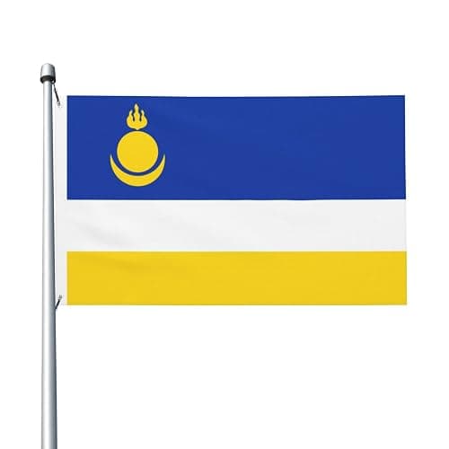 Flag of Buryatia Flag 3x5 Ft Durable Polyester Double-Sided Outdoor Decorative Banner Home Patio Flags Yard Welcome Flag - Image 1