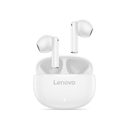 Lenovo E310 True Wireless Stereo Earbuds Bluetooth 5.3 ENC Noise-Cancelling with 13mm Speaker Type-C Charging 20h Battery Life for Music Calls Comfortable Fit Wireless - White - Image 1