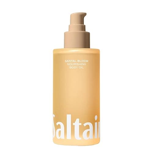Saltair Body Oil. Luxurious Santal Bloom After Shower and Bath Oil Moisturizer for Women and Men. Botanical, Non-Greasy, and Well-Absorbing Lotion for Hydrating Dry Skin. 4oz Pump Bottle - Image 1