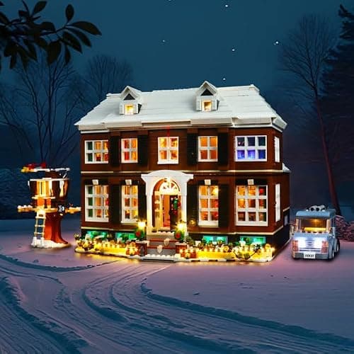 BRICKSHINING LED Lighting Compatible with Lego Home Alone 21330, Light Kit Compatible with Lego 21330, Giving Light to Model, NOT Included The Model Set(Upgraded Version) - Image 1