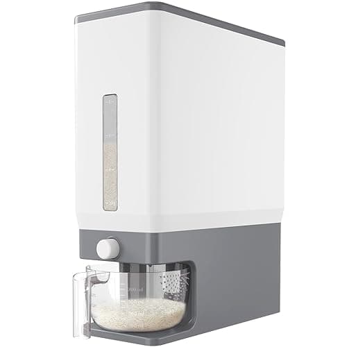 Lifewit Rice Dispenser 25 Lbs(11.3kg), Rice Storage Container Sealed Moisture Proof with Measuring Cup for Kitchen Pantry Household, BPA-Free, 1 Pack - Image 1