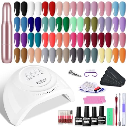 JODSONE 36 Pieces Gel Nail Polish Set U V Light Nail Drill Beginner Set Glossy Surface Easy To Apply Matte Texture All-In-One Manicure Kit…… - Image 1