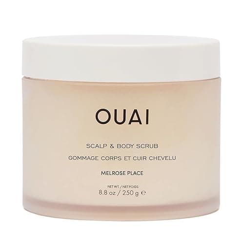 OUAI Scalp & Body Scrub, Melrose Place - Exfoliating Body Scrub with Sugar & Coconut Oil Blend for Smooth, Moisturized Skin - Gentle Scalp Exfoliator for Removing Product Build Up (8.8 Oz) - Image 1