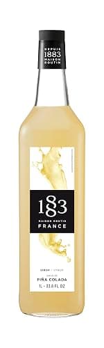 1883 Maison Routin Premium Pina Colada Flavoured Syrup for Cocktails, Mocktails, Smoothies, Iced Tea, Desserts Glass 1L - Image 1