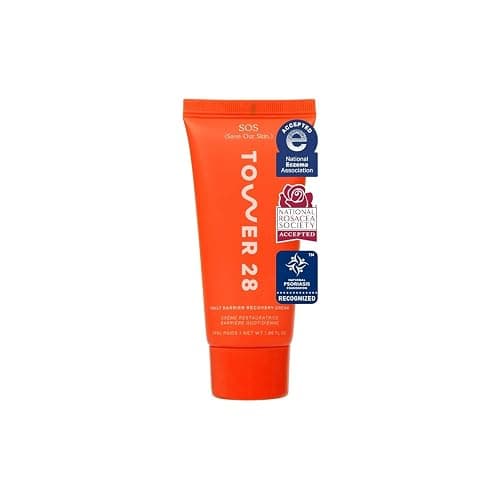 Tower 28 SOS Recovery Face Cream - Hydrating Face Moisturizer with Hyaluronic Acid + Ceramides - Skin Barrier Repair Moisturizer Reduces Redness + Improves Texture - Sensitive Skin Care (1.86 oz) - Image 1