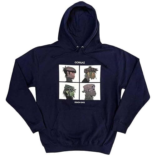 Gorillaz - Unisex Demon Days Pullover Hoodie, Color Navy Blue, Size: Large, Navy Blue, Large - Image 1