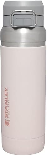 STANLEY Quick Flip GO Bottle, 36 oz, Rose Quartz | Push Button Lid | Packable for Travel and Sports | Leakproof Water Bottle | Insulated Stainless Steel | BPA-Free - Image 1