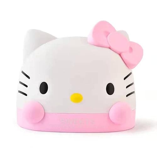 N/C Kawaii Pink Hello Kitty Tissue Box for Living Room Bedroom Bathroom car Office,Tissue Dispenser Box, Table Decoration, 6.8 x 6.7 x 6.6 '' - Image 1